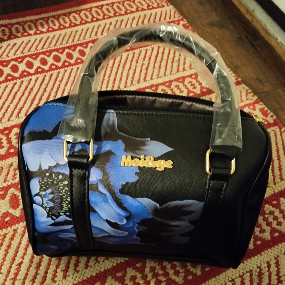 Mei&ge Black Floral Print Tote
